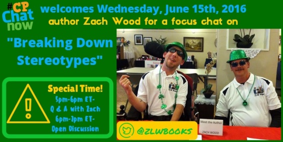 June 15th author Zach Wood will lead #CPChatNow in a focus chat on breaking down barriers.